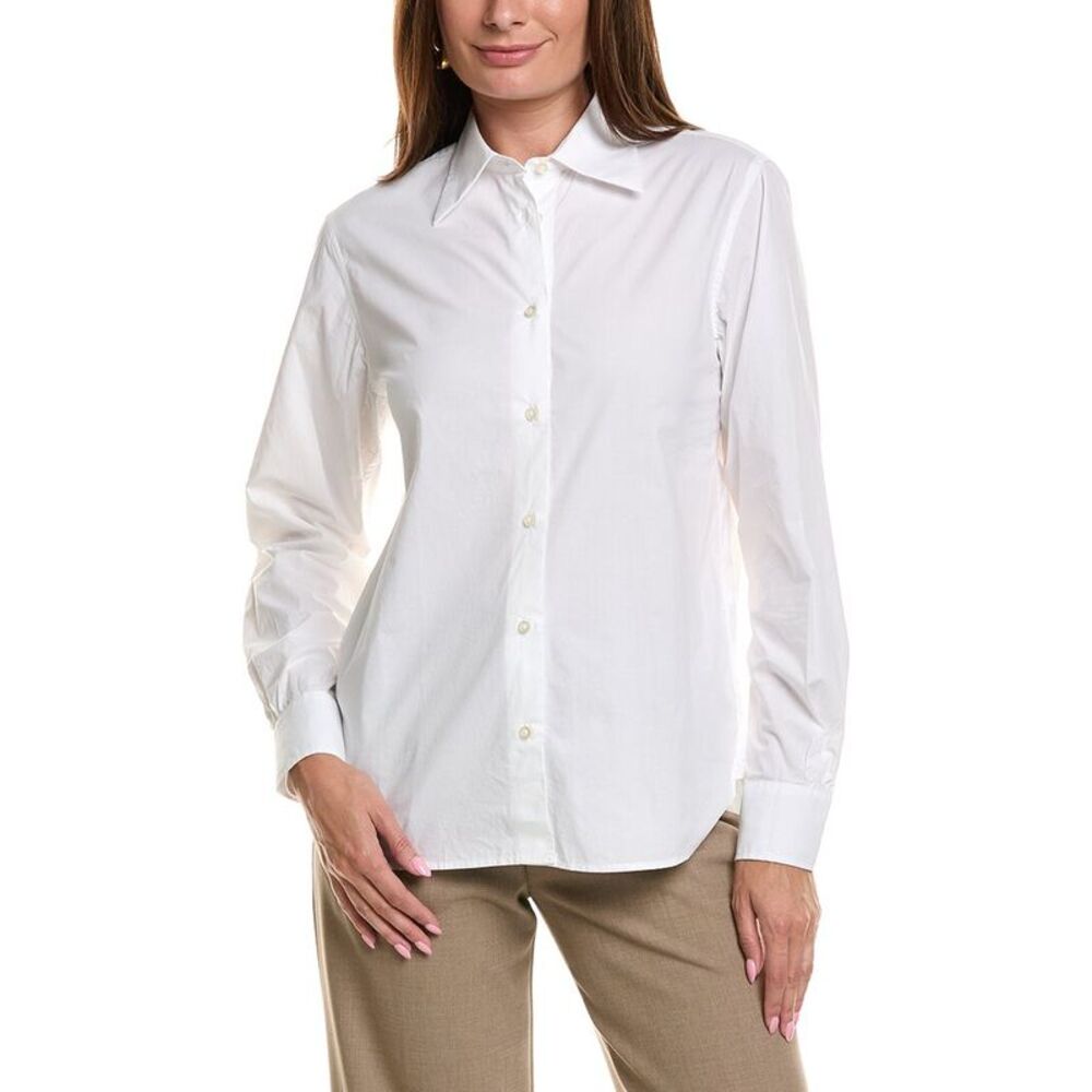 Officine Générale Womens Officine Generale Ella Poplin Top, White